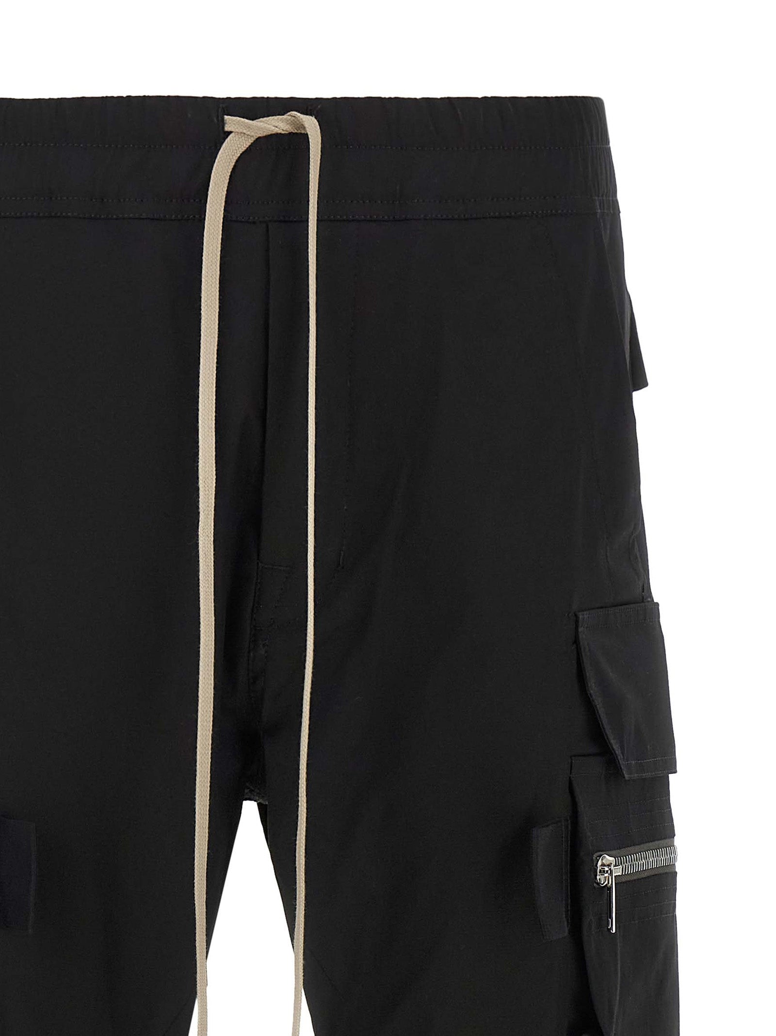 Rick Owens Schwarze Cargo-Hose aus Baumwolle