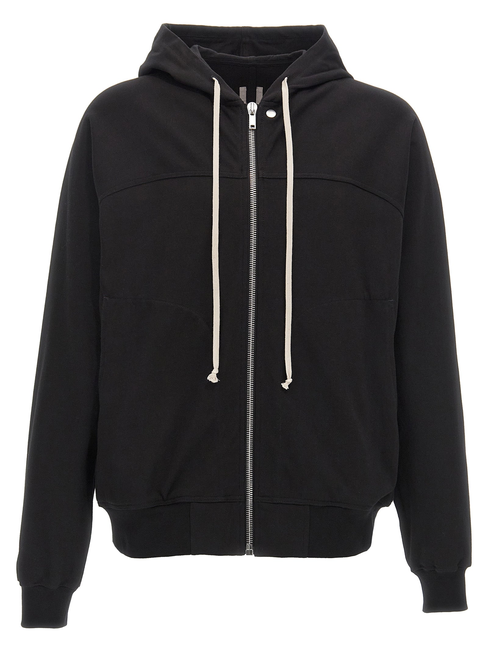 Rick Owens Schwarzer Baumwoll-Hoodie
