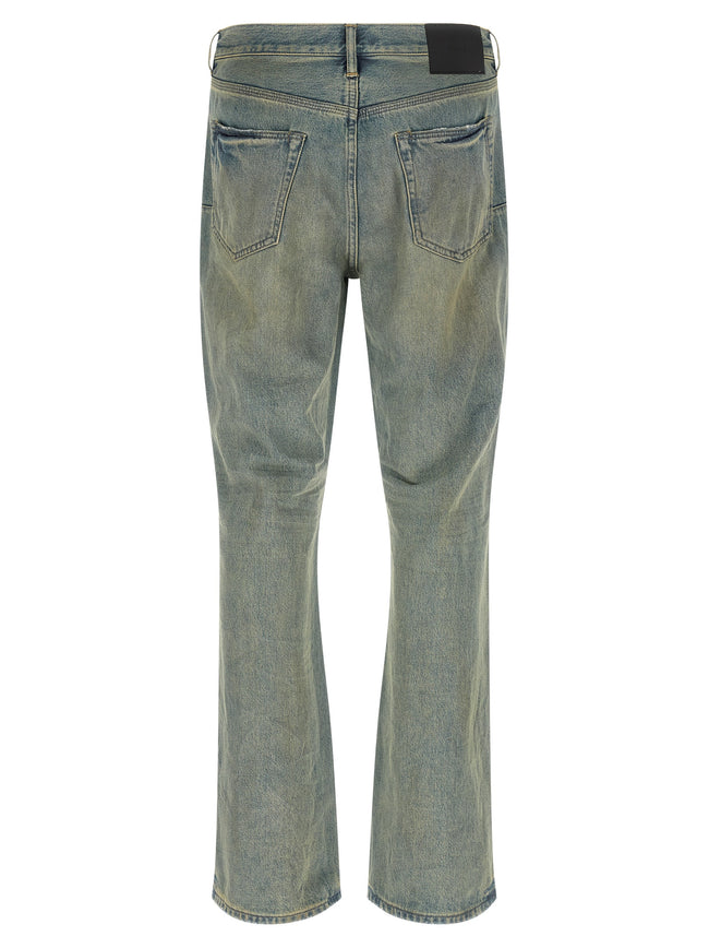 PURPLE Blaue Baumwoll-Jeans mit ausgestelltem Bein