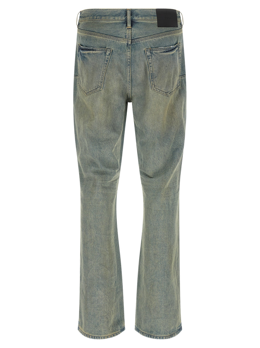 PURPLE Blaue Baumwoll-Jeans mit ausgestelltem Bein