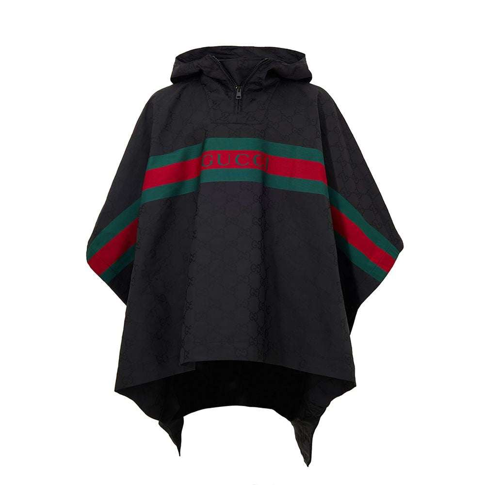 Gucci Schwarzer Trenchcoat aus Polyester