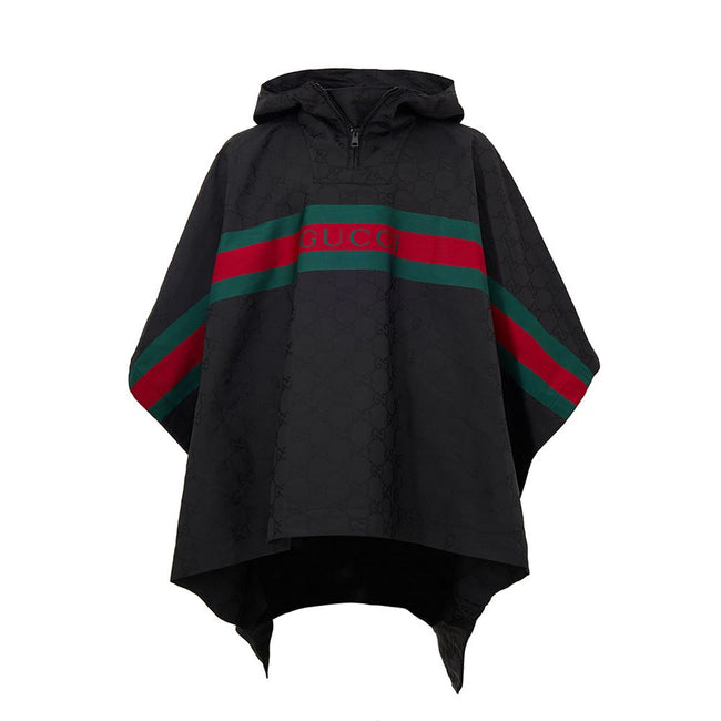 Gucci Schwarzer Trenchcoat aus Polyester