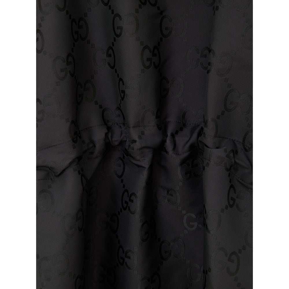 Gucci Schwarzer Trenchcoat aus Polyester