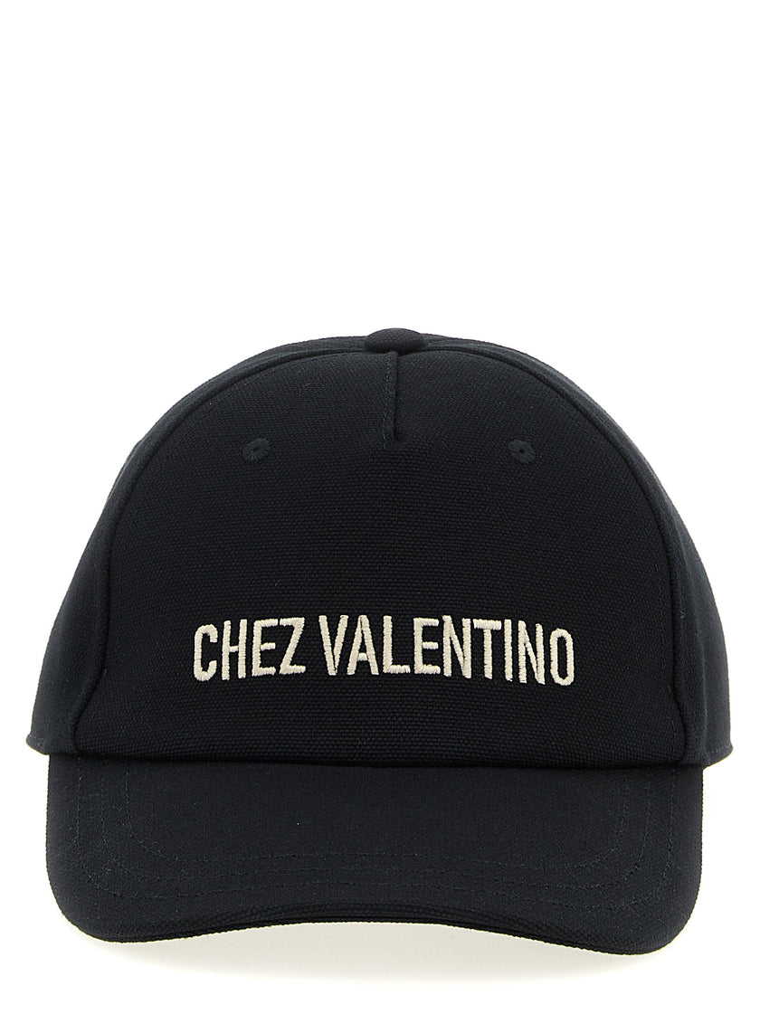 Valentino Garavani Schwarze Baumwollkappe (Baseball Cap)