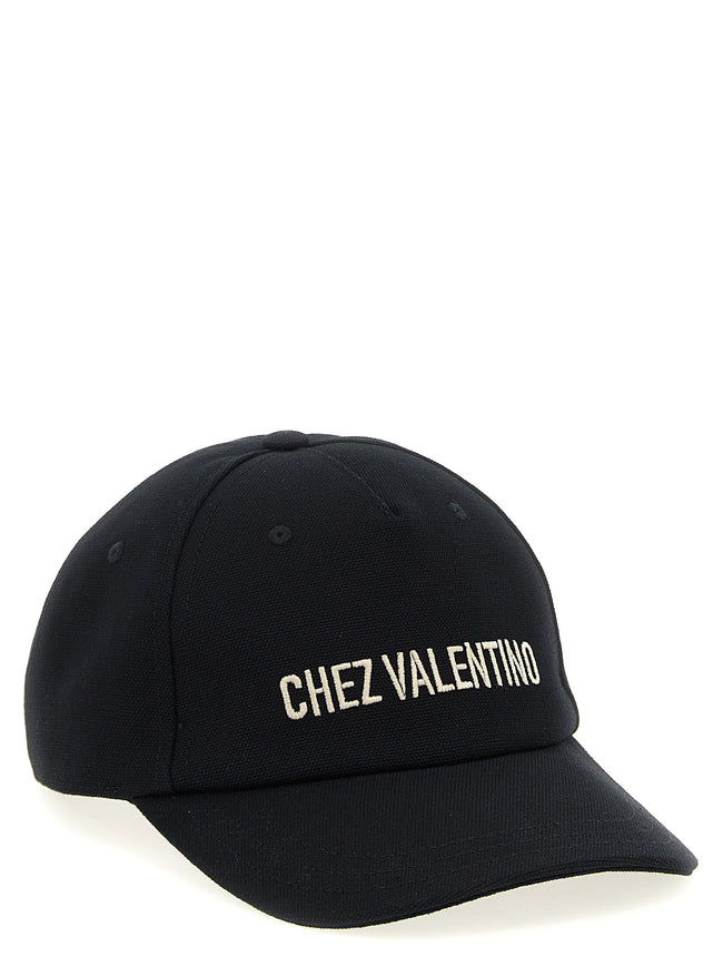 Valentino Garavani Schwarze Baumwollkappe (Baseball Cap)