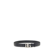 Dolce & Gabbana Schwarzer Kalbsleder Bos Taurus Regular Gürtel