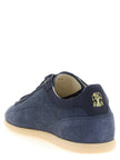 Brunello Cucinelli Blaue Kalbsleder Low-Top-Sneaker