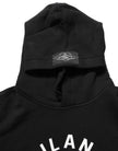Dolce & Gabbana Schwarzer Kapuzenpullover aus Baumwolle mit Milano1984 Print