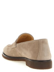 Brunello Cucinelli Graue Kalbsleder-Slipper