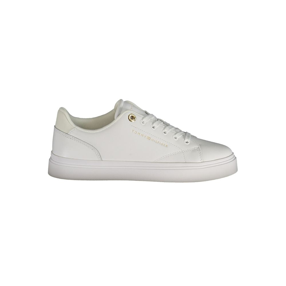 Tommy Hilfiger White Polyurethane Women's Sneaker