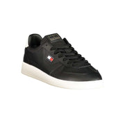 Tommy Hilfiger schwarze Sportschuhe aus Polyester mit weißem Logo und herausnehmbarem Fußbett
