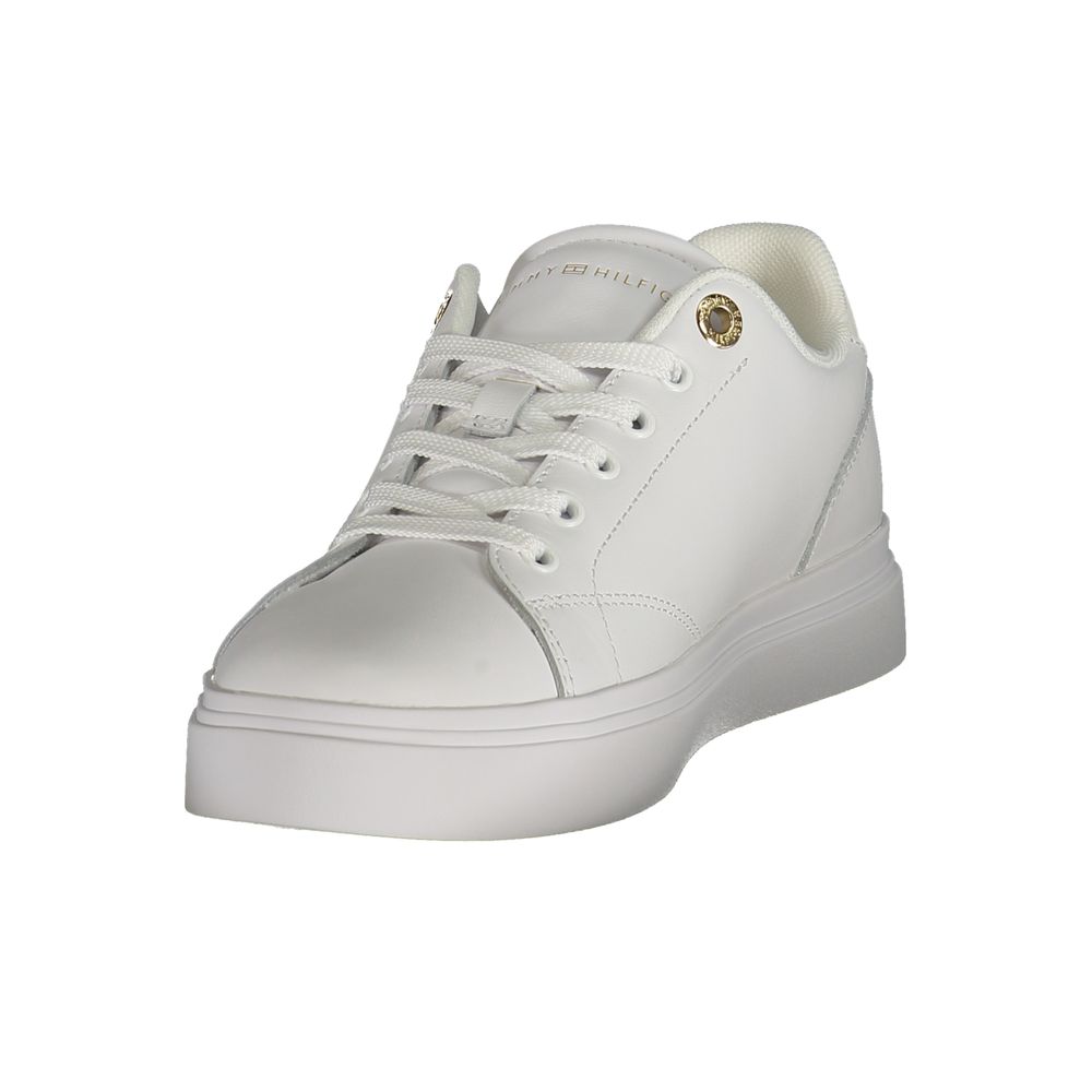 Tommy Hilfiger White Polyurethane Women's Sneaker