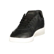 Tommy Hilfiger schwarze Sportschuhe aus Polyester mit weißem Design und herausnehmbarem Fußbett