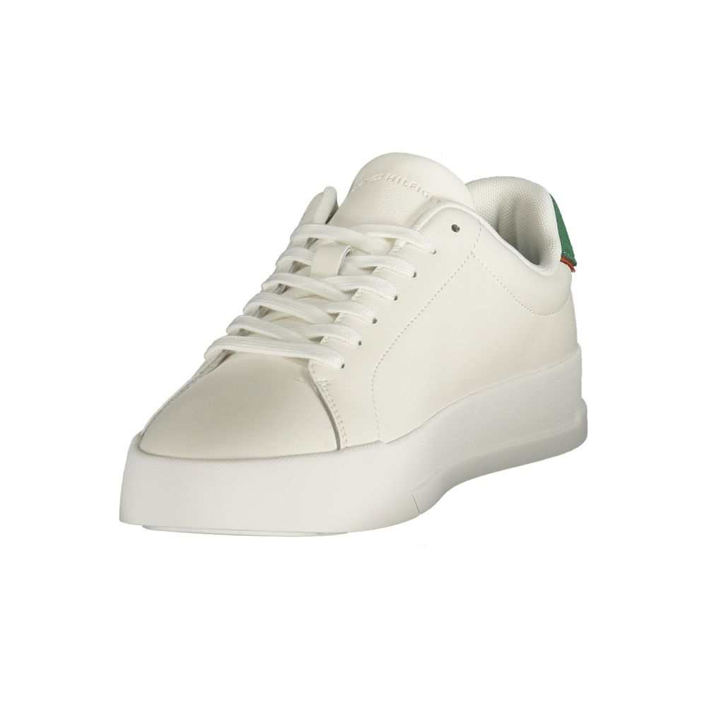 Tommy Hilfiger Sneakers white men's shoes with green accents and removable insole