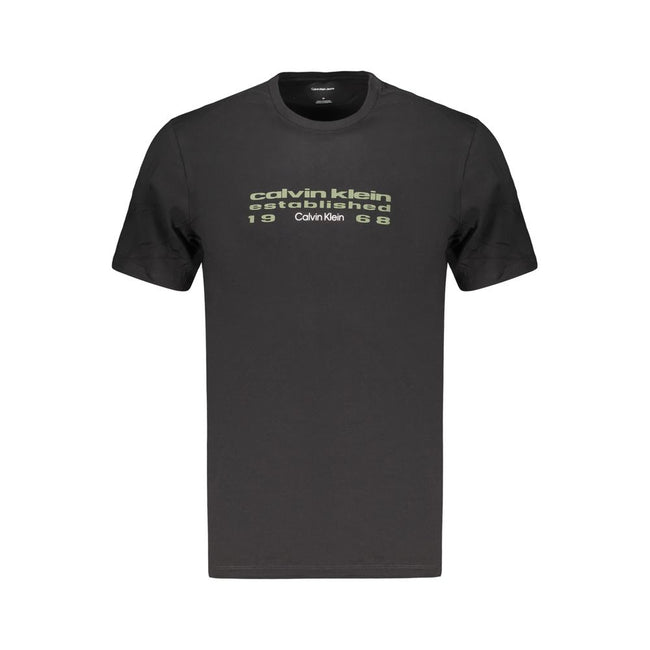 Calvin Klein Schwarzes Baumwoll-T-Shirt für Herren