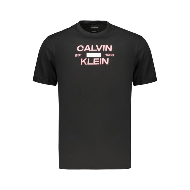 Calvin Klein Schwarzes Baumwoll-T-Shirt für Herren