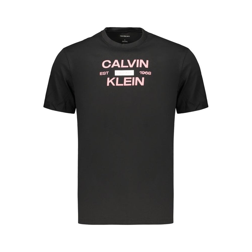 Calvin Klein Schwarzes Baumwoll-T-Shirt für Herren