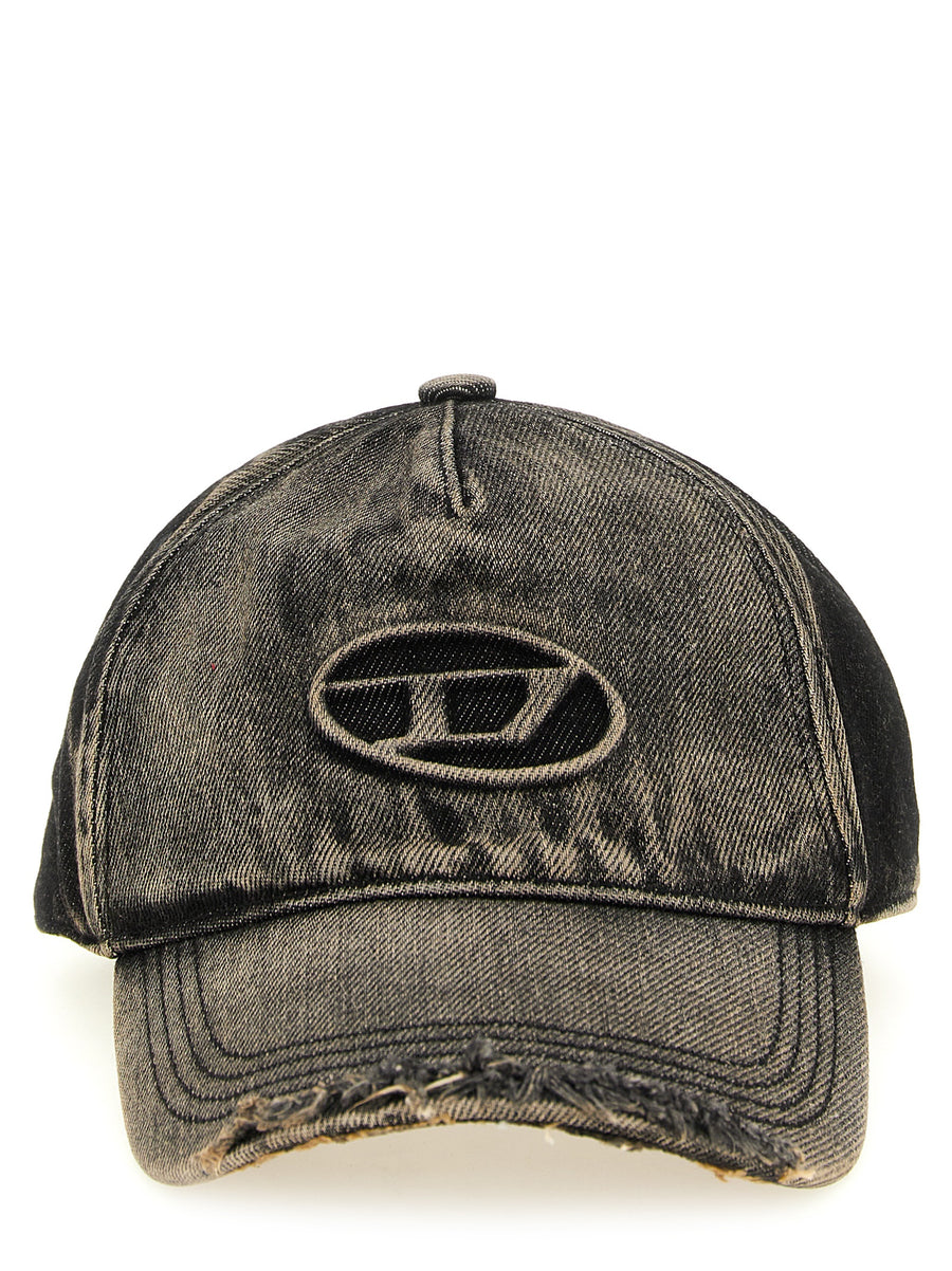 Diesel Schwarze Baumwollkappe (Baseball Cap)