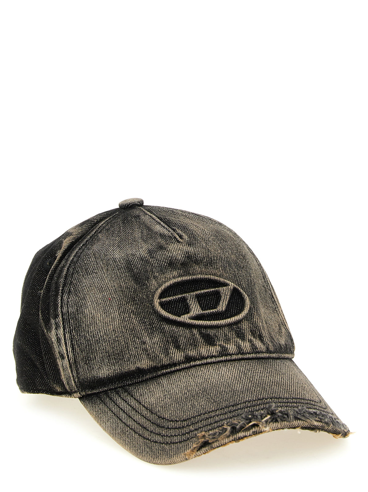 Diesel Schwarze Baumwollkappe (Baseball Cap)