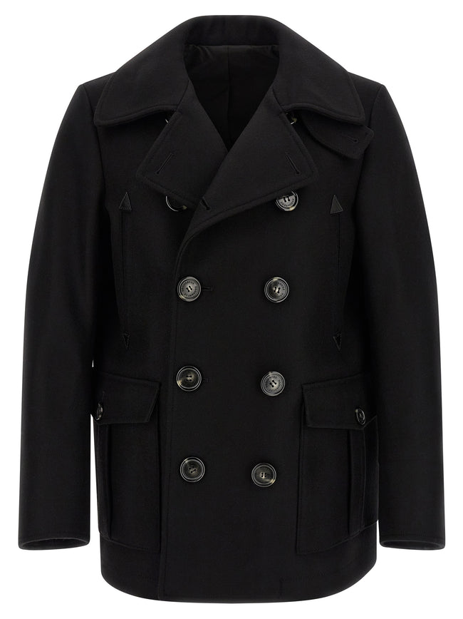 Dsquared² Schwarzer Wollmantel