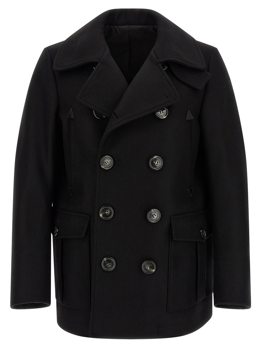 Dsquared² Schwarzer Wollmantel