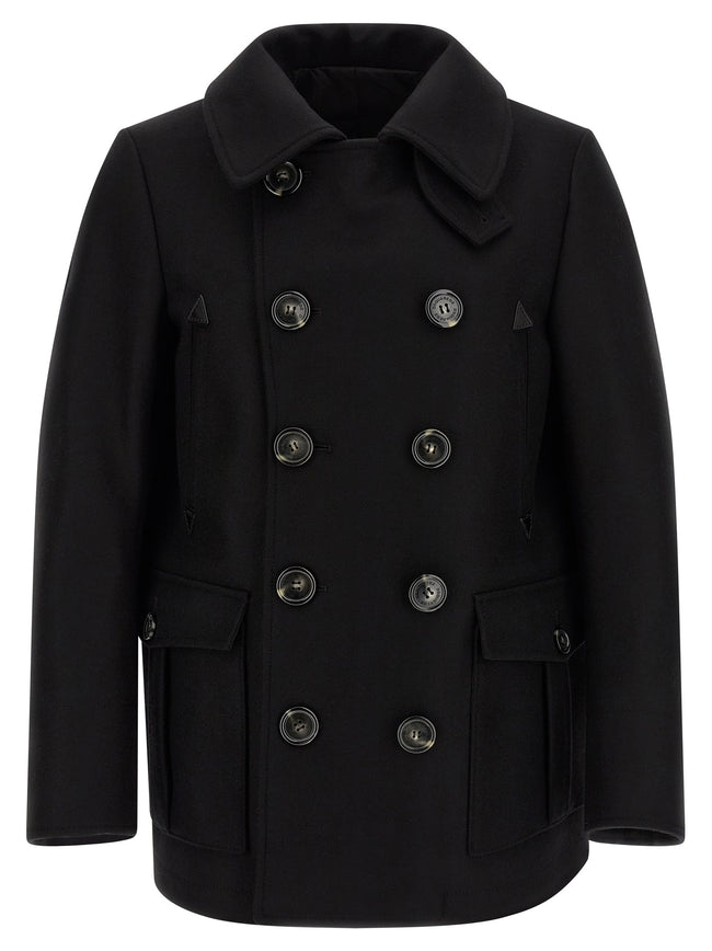 Dsquared² Schwarzer Wollmantel