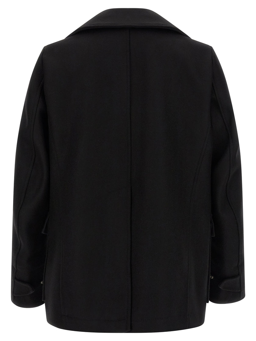 Dsquared² Schwarzer Wollmantel