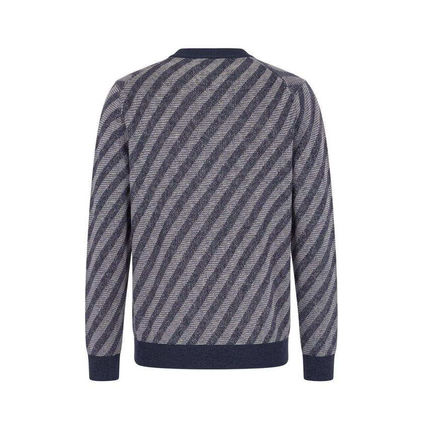 Malo Blauer Herren Cardigan aus Leinen