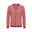 Malo Roter Herren-Strickcardigan aus Leinen