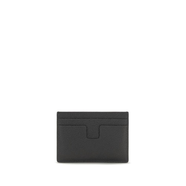 Tom Ford Schwarzes Kalbsleder Bos Taurus Portemonnaie