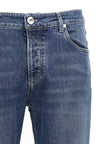 Brunello Cucinelli Blaue Baumwoll-Jeans im Slim Fit