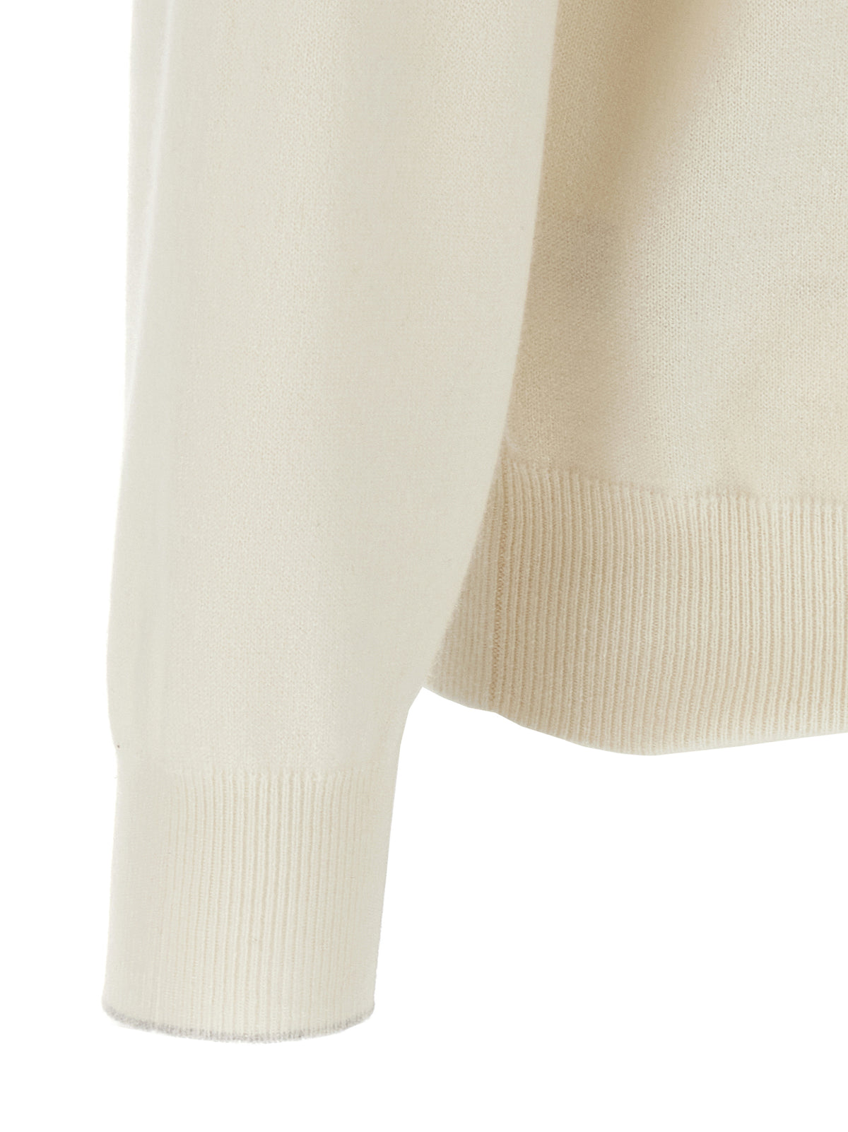 Brunello Cucinelli Soft Cashmere Cardigan in White
