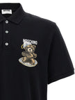 Moschino Schwarzes Baumwoll-Poloshirt