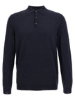 ZANONE Blaues Poloshirt aus reiner Schurwolle