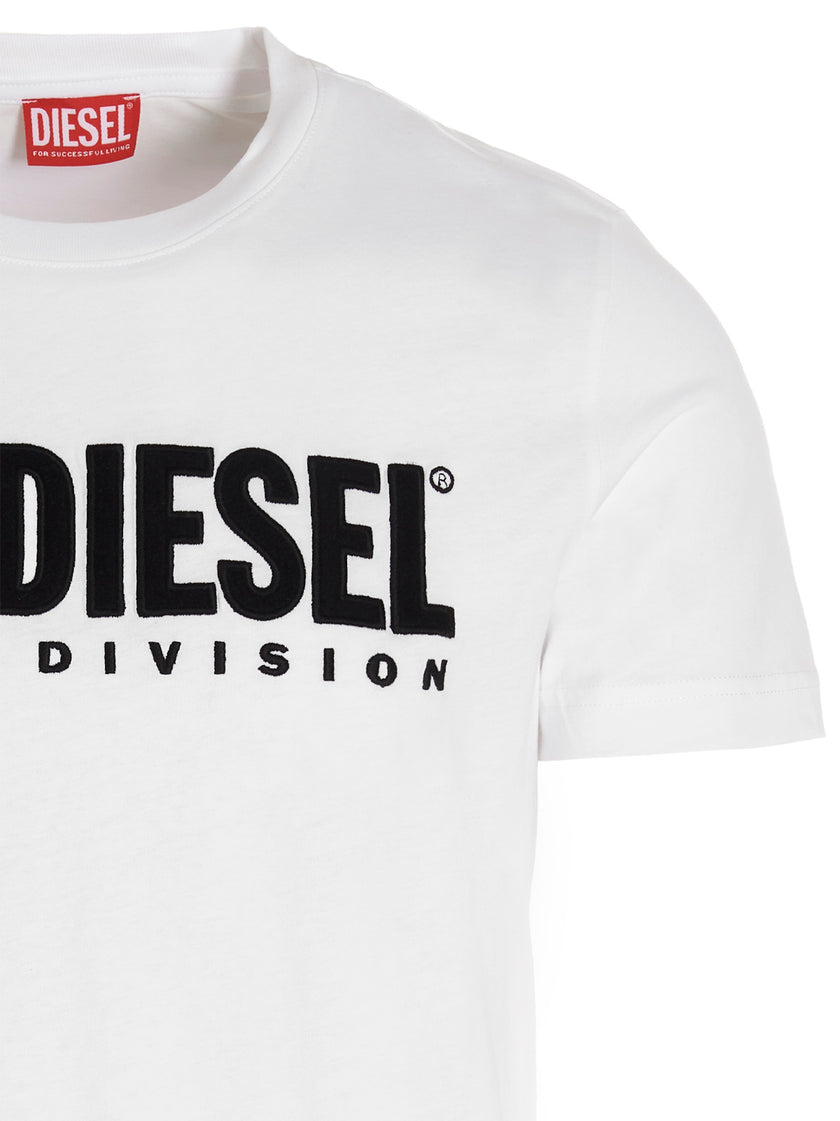 Diesel Weißes Baumwoll-T-Shirt