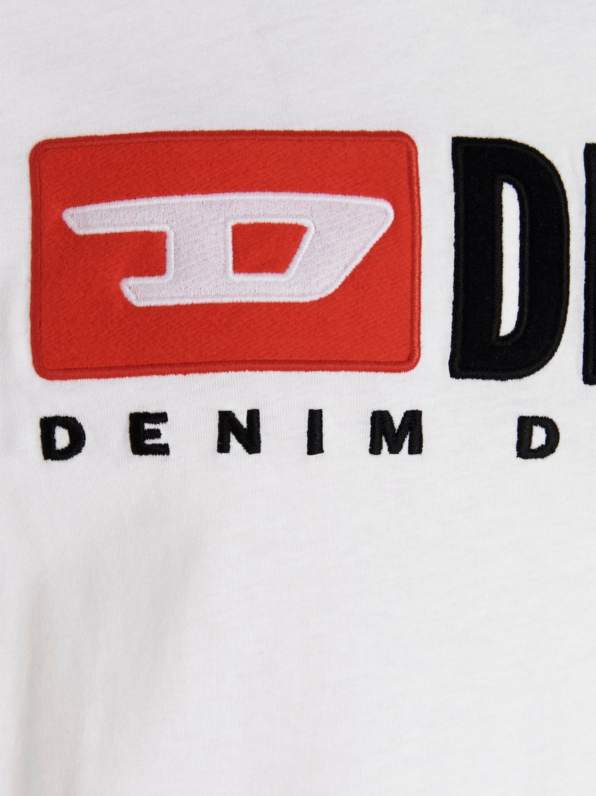 Diesel Weißes Baumwoll-T-Shirt