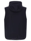 Brunello Cucinelli Blaue Ärmellose Jacke aus Polyamid