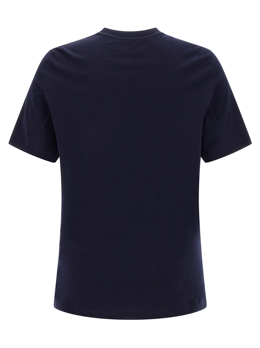 Brunello Cucinelli Blue Cotton T-Shirt