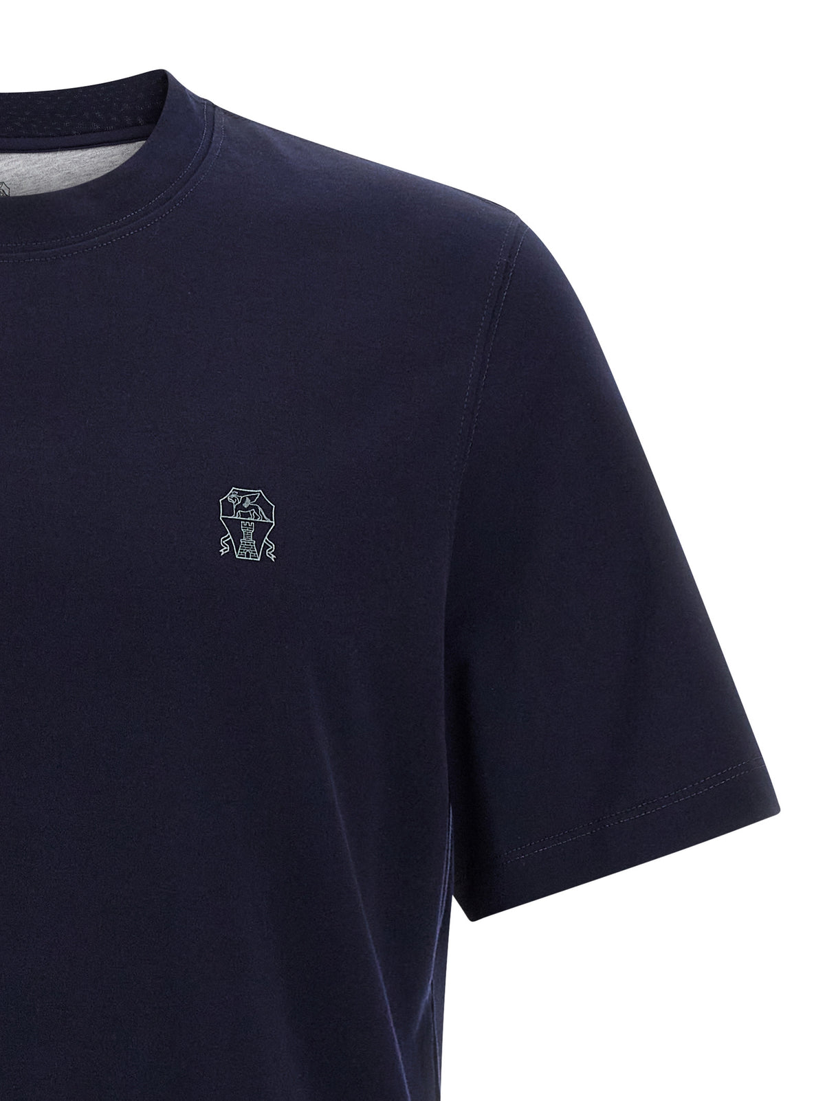 Brunello Cucinelli Blue Cotton T-Shirt