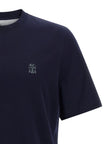 Brunello Cucinelli Blaues Baumwoll-T-Shirt