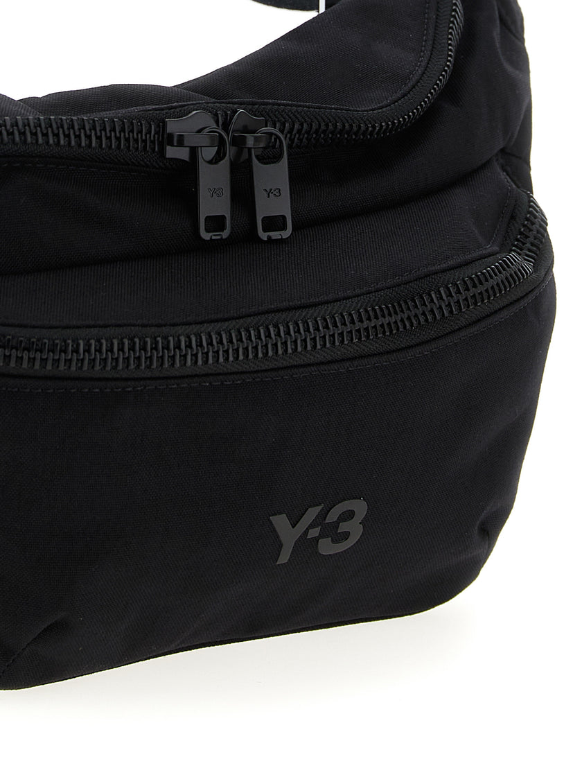 Y-3 Schwarze Crossbody-Tasche aus Polyamid