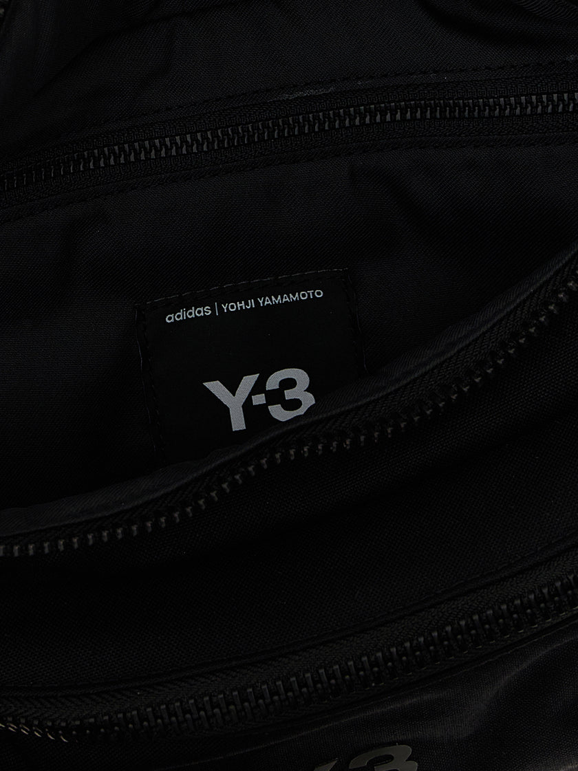 Y-3 Schwarze Crossbody-Tasche aus Polyamid