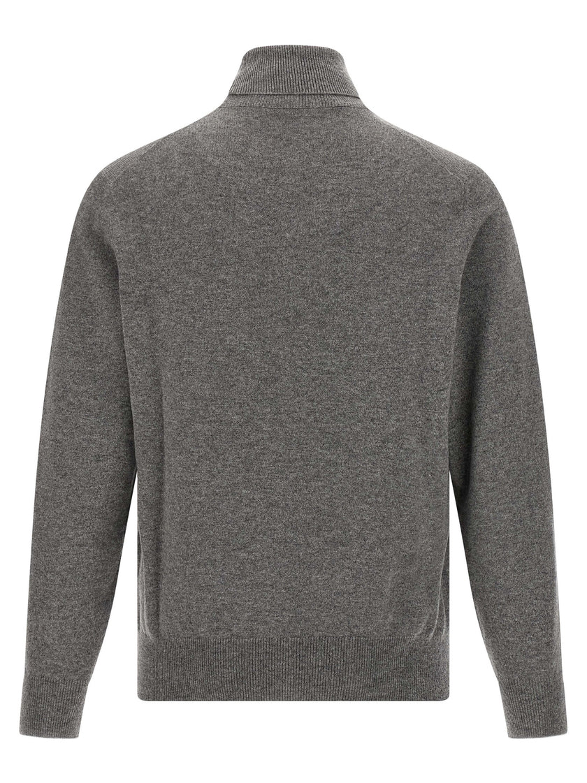 Brunello Cucinelli Grauer Kaschmir-Strickjacke