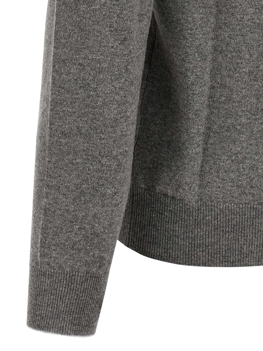 Brunello Cucinelli Grauer Kaschmir-Strickjacke