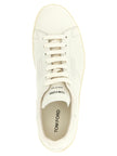 Tom Ford Weiße Low-Top-Sneaker aus Leder
