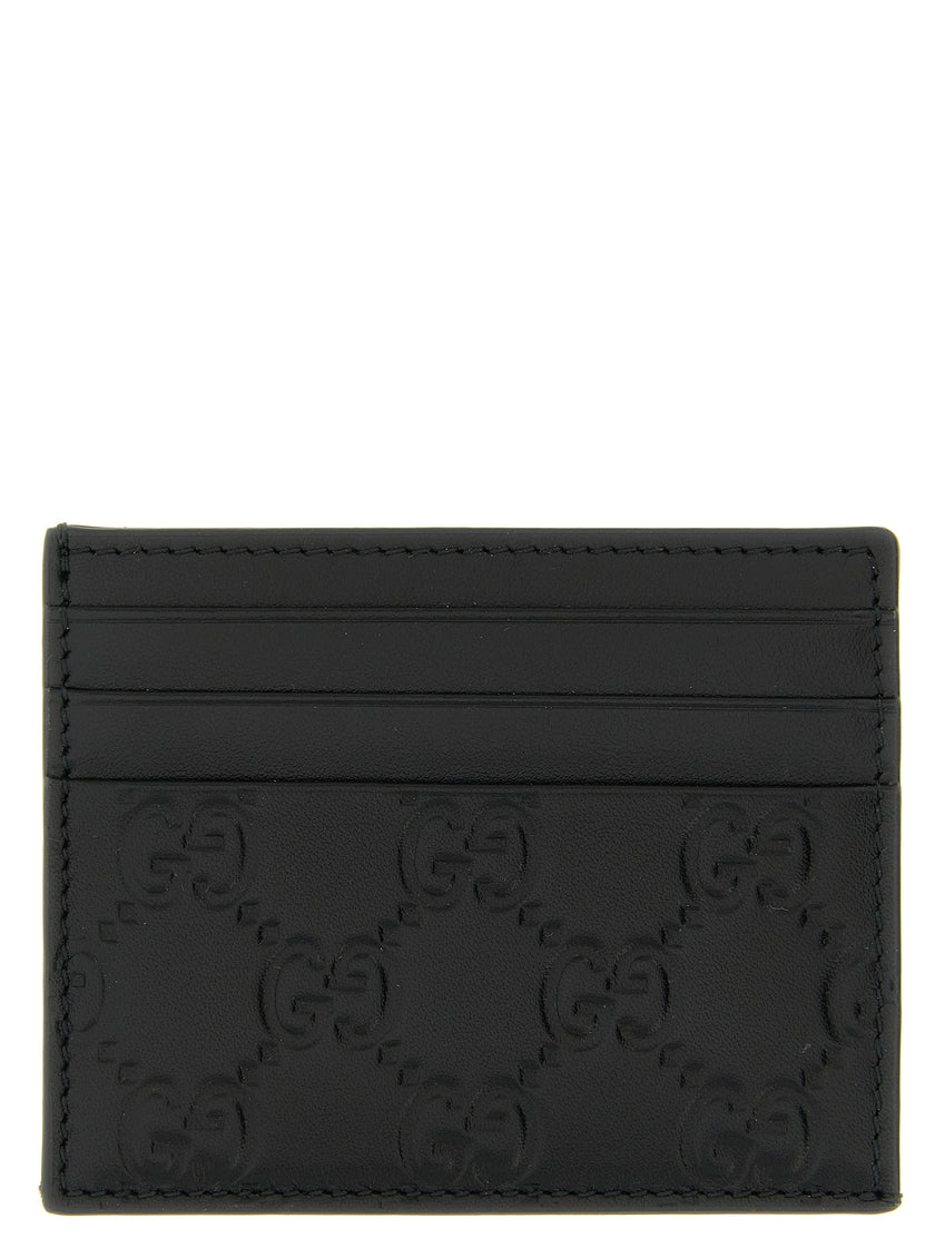 Gucci Schwarzer Kalbsleder-Kartenetui