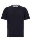 Brunello Cucinelli Blaues Baumwoll-T-Shirt