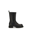 Rick Owens Schwarze Bos Taurus Kalbsleder Chelsea Boots