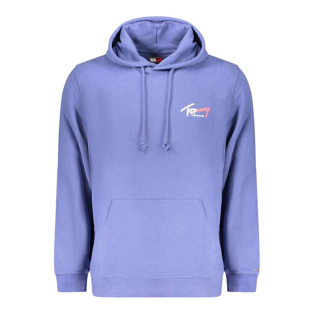 Tommy Hilfiger blaues Baumwoll-Sweatshirt für Herren mit Kapuze und Logo