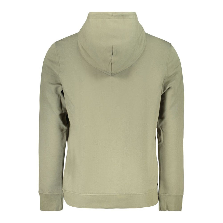 Calvin Klein grüner Herren-Kapuzenpullover aus 100% Baumwolle mit Logo und klassischer Passform
